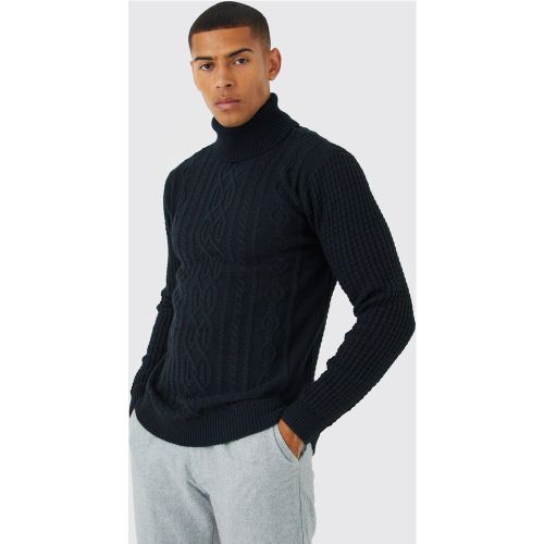 Pull en maille épaisse à col roulé - S - Boohooman - Modalova