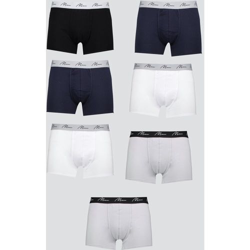 Grande taille - Lot de 7 boxers à logo - MAN - XXL - Boohooman - Modalova