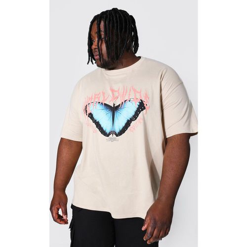 Grande taille - T-shirt papillon Worldwide - - XXXXL - Boohooman - Modalova