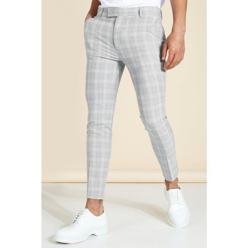 Pantalon super skinny court à carreaux - 28 - Boohooman - Modalova