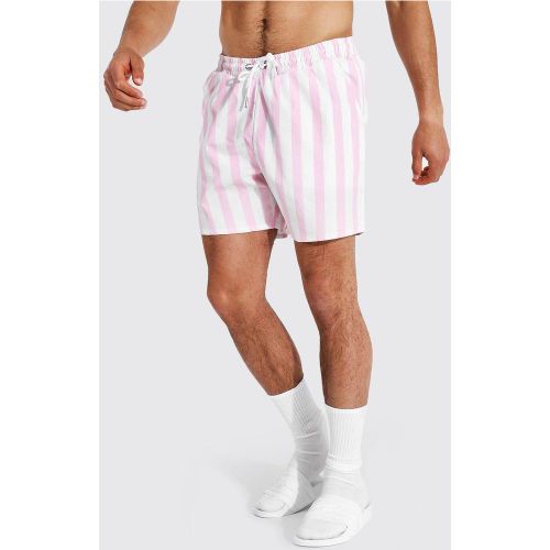 Short de bain court à rayures - S - Boohooman - Modalova