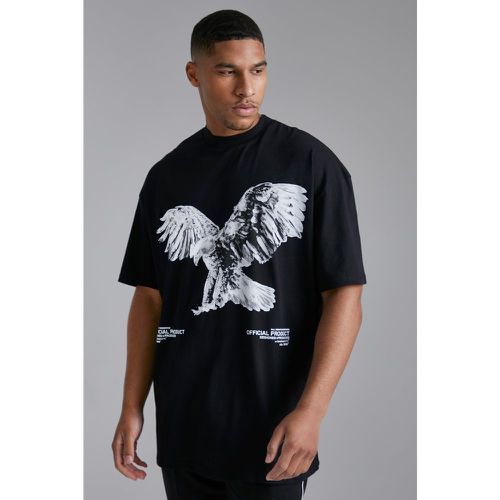 Tall - T-shirt à col montant et imprimé aigle - Boohooman - Modalova