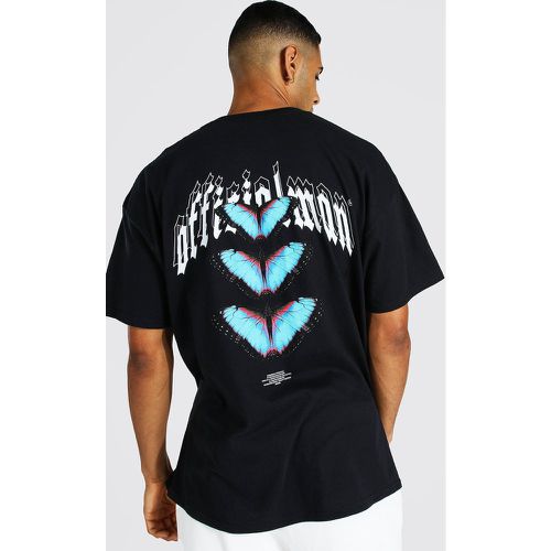 T-shirt à imprimé papillon oversize - Boohooman - Modalova