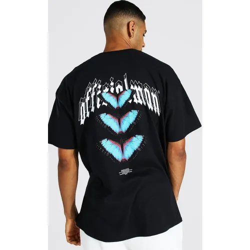 T-shirt à imprimé papillon oversize - S - Boohooman - Modalova