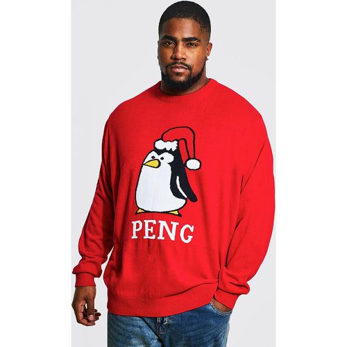 Grande taille - Pull de Noël à motif pingouin - - XXXL - Boohooman - Modalova