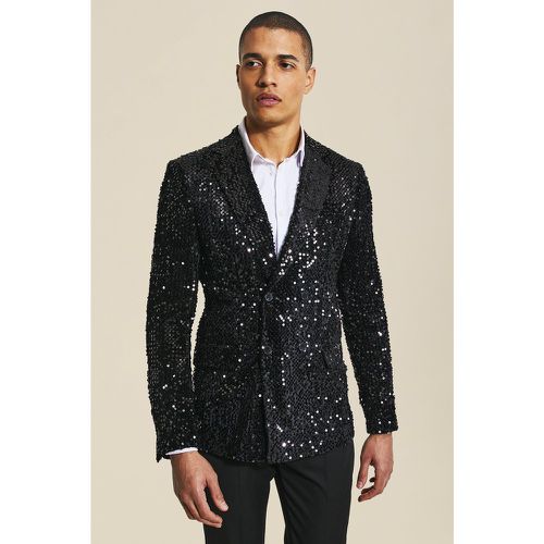 Blazer cache-cœur cintré à paillettes homme - 40 - Boohooman - Modalova