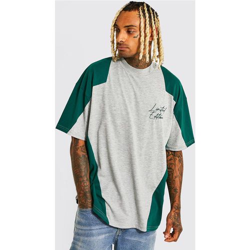 T-shirt oversize effet color block - L - Boohooman - Modalova