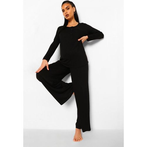 Maternité - Ensemble De Pyjama D'Allaitement Boutonné - 40 - boohoo - Modalova