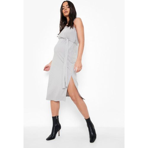 Maternité - Robe De Grossesse Mi-Longue Côtelée - 36 - boohoo - Modalova