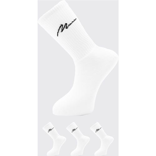 Lot de 3 paires de chaussettes à logo - MAN - ONE SIZE - Boohooman - Modalova