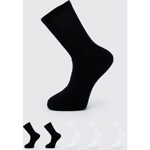 Lot de 5 paires de chaussettes unies - ONE SIZE - Boohooman - Modalova