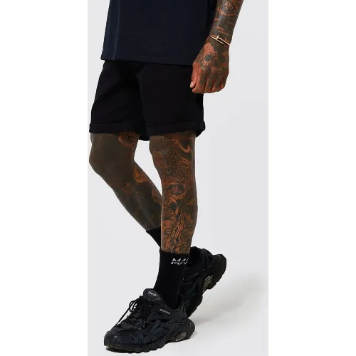 Short en jean coupe slim - 32 - Boohooman - Modalova