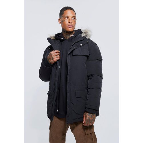 Parka à fausse fourrure - XS - Boohooman - Modalova