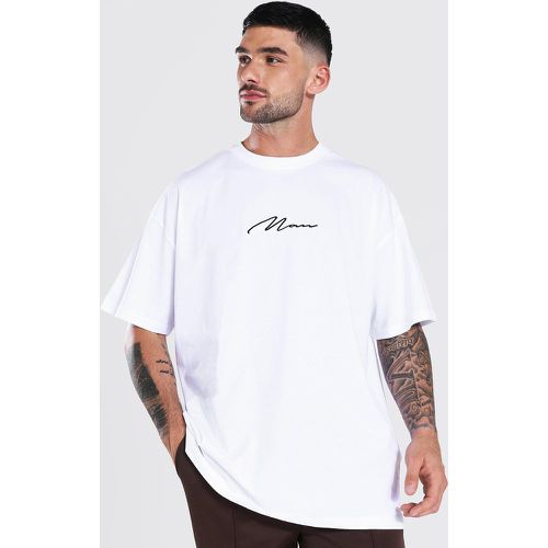 T-shirt oversize brodé MAN - Boohooman - Modalova