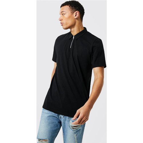 Tall - Polo premium zippé - M - Boohooman - Modalova