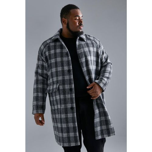 Grande taille - Manteau effet laine à carreaux - Boohooman - Modalova