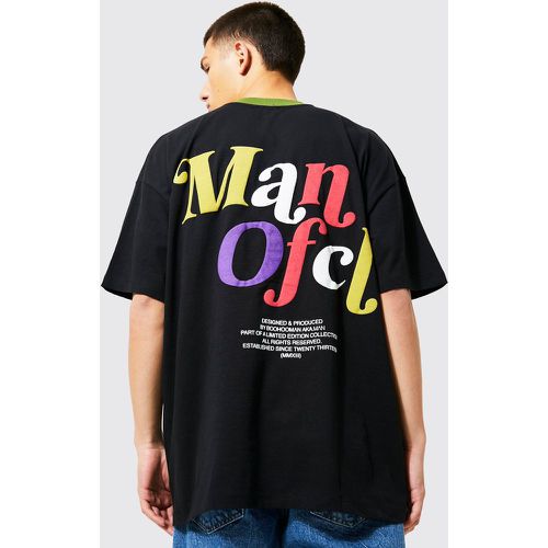T-shirt oversize à col contrastant - Ofcl - Boohooman - Modalova