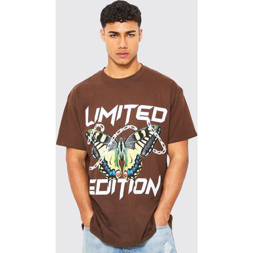 T-shirt oversize à imprimé papillon - Limited Edition - Boohooman - Modalova