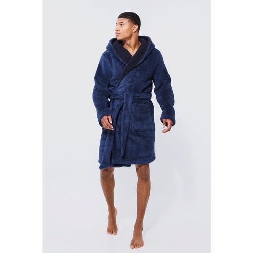 Dressing gown de chambre en polaire à capuche - L - Boohooman - Modalova