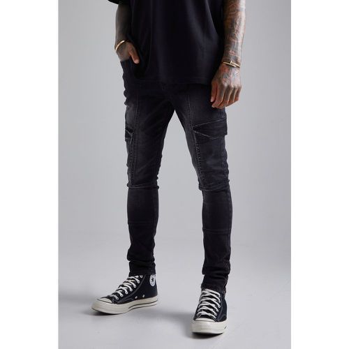 Jean cargo super skinny homme - 34S - Boohooman - Modalova