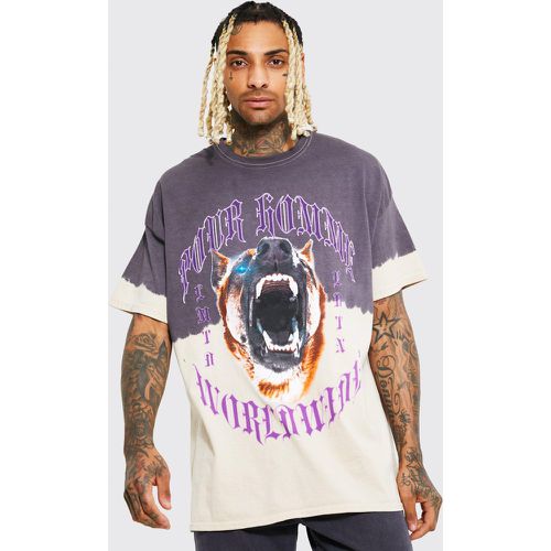 T-shirt oversize effet tie dye imprimé - M - Boohooman - Modalova