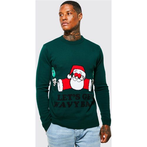 Pull de Noël à slogan et imprimé - S - Boohooman - Modalova