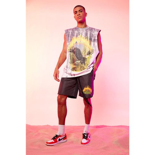 Short épais ample imprimé - XS - Boohooman - Modalova