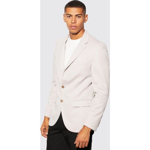 Blazer droit cintré en tissu gaufré - 34 - Boohooman - Modalova