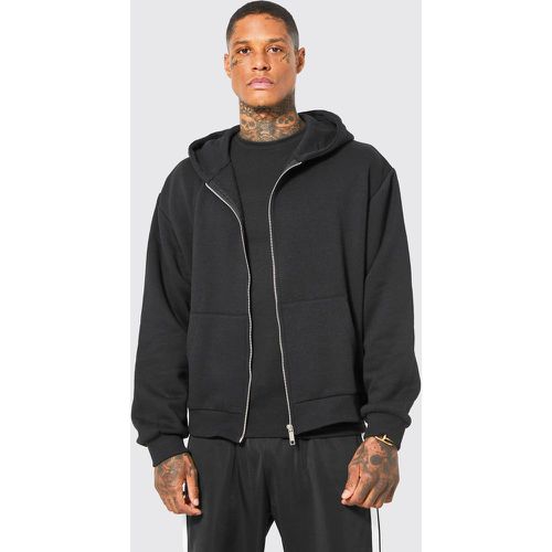 Sweat à capuche ample zippé homme - L - Boohooman - Modalova