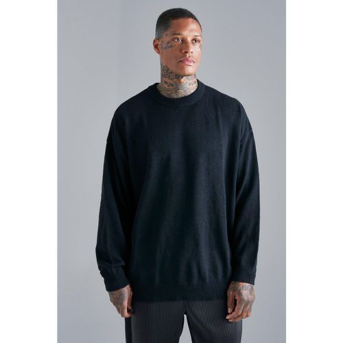 Pull oversize en maille épaisse à col ras-du-cou - M - Boohooman - Modalova