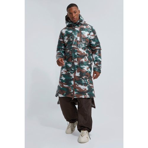 Doudoune longue à imprimé camouflage - M - Boohooman - Modalova