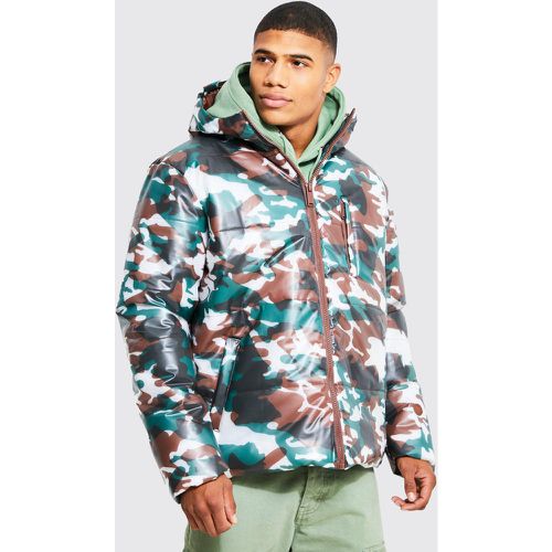 Doudoune à imprimé camouflage - S - Boohooman - Modalova