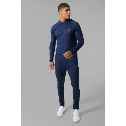 Ensemble de survêtement de sport à col zippé - MAN Active - S - Boohooman - Modalova