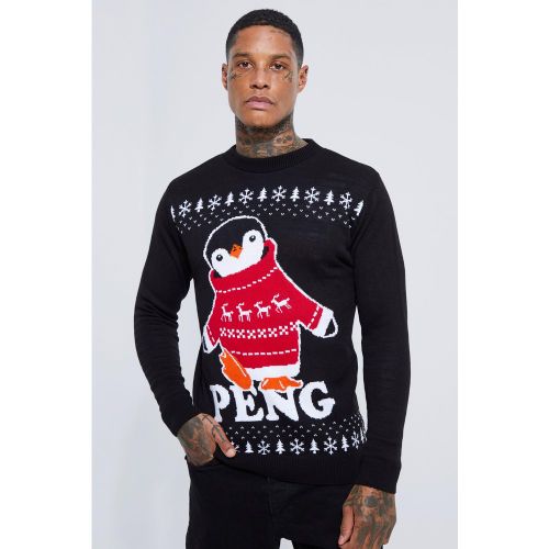 Pull de Noël à slogan Peng - XL - Boohooman - Modalova