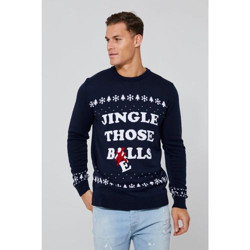 Tall - Pull de Noël à slogan Jingle Those Bells - Boohooman - Modalova