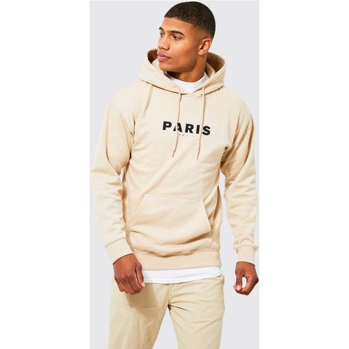 Sweat à capuche à imprimé Paris - XS - Boohooman - Modalova