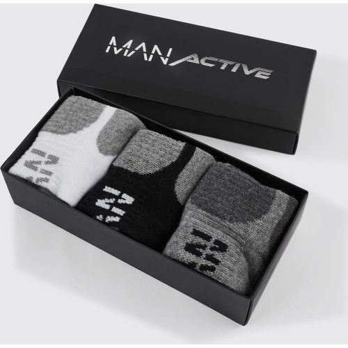 Coffret de 3 paires de chaussettes - MAN Active - Boohooman - Modalova