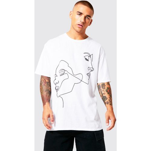 T-shirt oversize imprimé - Boohooman - Modalova