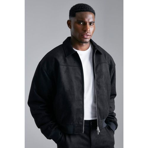 Bomber ample en faux daim homme - S - Boohooman - Modalova