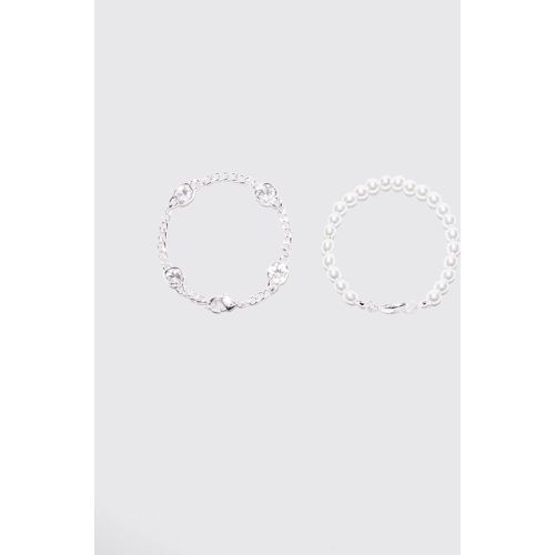 Lot de bracelets perlés en chaîne - Boohooman - Modalova