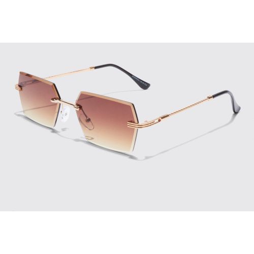 Lunettes de soleil hexagonales - ONE SIZE - Boohooman - Modalova