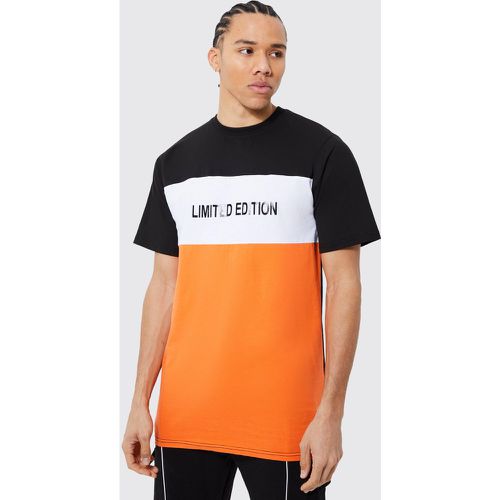 Tall - T-shirt long color block - MAN - XXL - Boohooman - Modalova