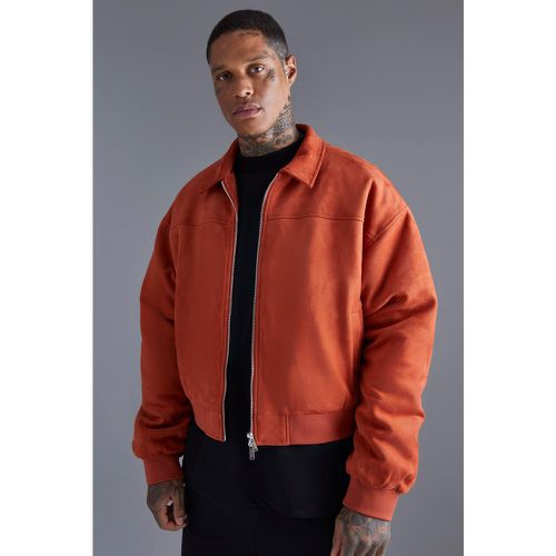 Bomber ample en faux daim homme - L - Boohooman - Modalova