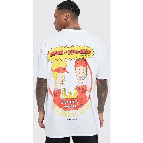 T-shirt oversize à imprimé Beavis & Butthead - Boohooman - Modalova