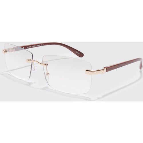 Lunettes de soleil rectangulaires - ONE SIZE - Boohooman - Modalova