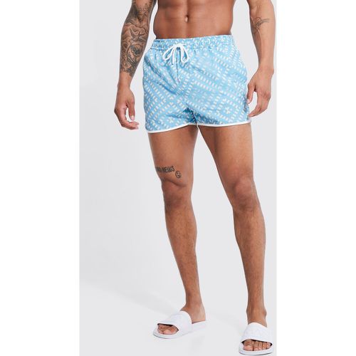 Short de bain imprimé géométrique - L - Boohooman - Modalova