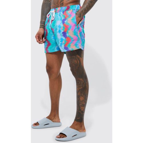 Short de bain court imprimé aztèque - XS - Boohooman - Modalova