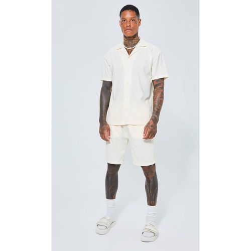 Ensemble côtelé avec chemise et short - L - Boohooman - Modalova