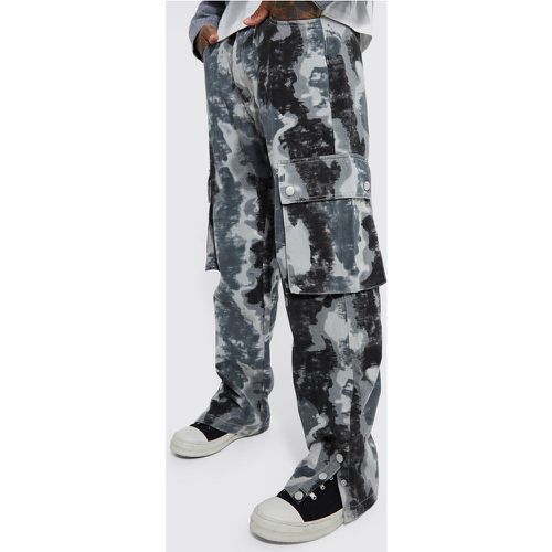 Pantalon cargo ample imprimé camouflage - 28 - Boohooman - Modalova