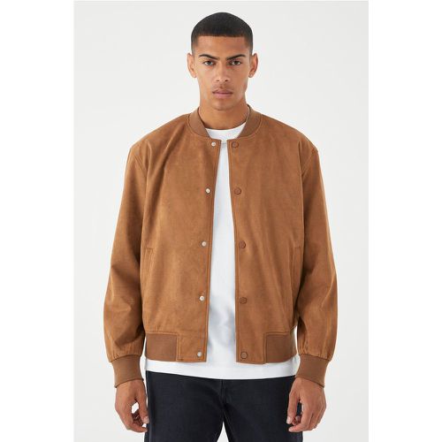 Bomber en faux daim homme - Boohooman - Modalova